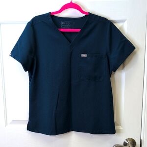 Figs Deep Reef V-Neck Catarina Scrub Top  Size LP